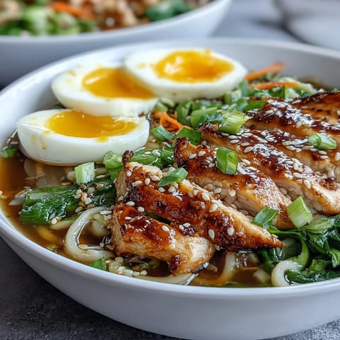 Healthy Miso Chicken Noodle Bowls