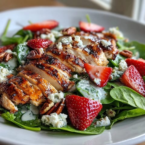 Grilled Chicken Strawberry Spinach