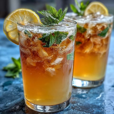 Bright and bubbly Limoncello Spritz Mocktail with fresh lemon slices and mint, perfect for a refreshing summer aperitif.