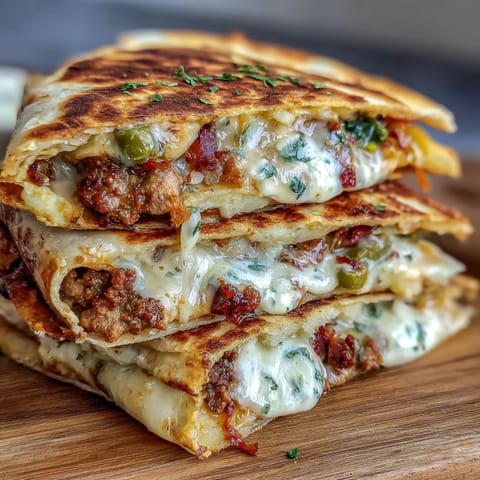 Shepherds Pie Quesadillas Dish