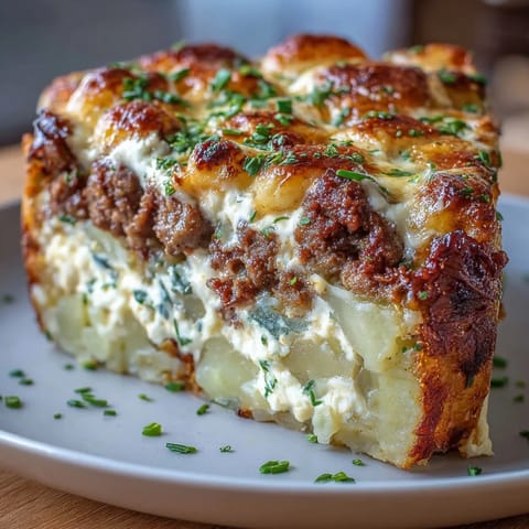 Super Simple Shepherds Pie Stuffed Baked Potatoes with savory beef and creamy mashed potato topping, golden and bubbling from the oven.