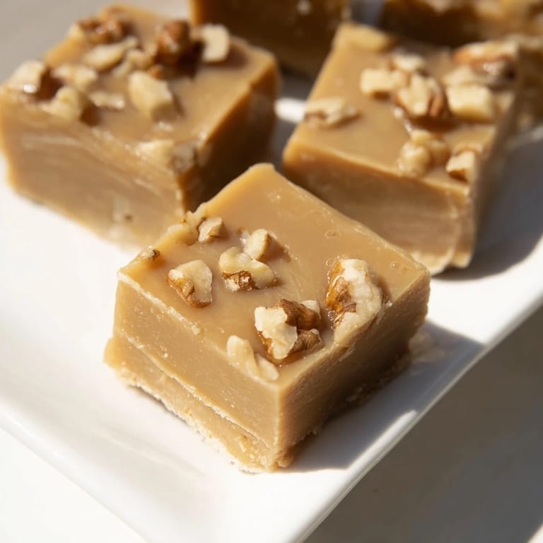 Delicious, homemade Penuche Fudge: a delectable dessert treat, perfect to enjoy with coffee.