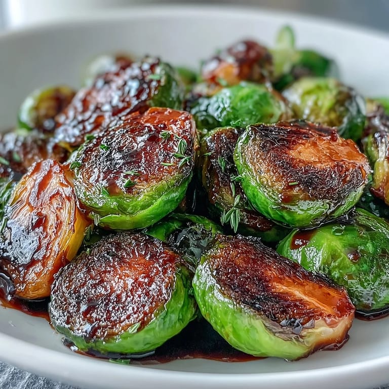 Caramelized Brussels sprouts, perfectly tender and sweet, ready for your holiday table.