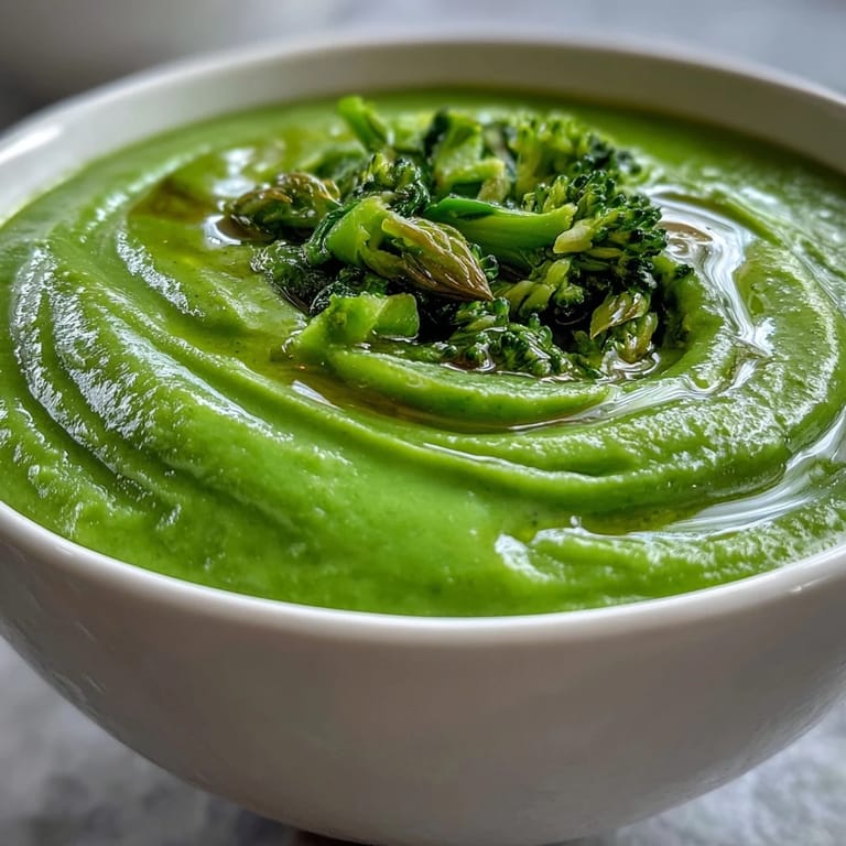 Steaming Big Green Immunity-Boosting Vegetable Soup topped with fresh lemon and cashews for a vegan meal.