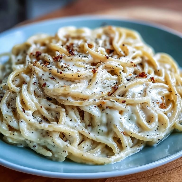 Velvety Cacio e Pepe spaghetti, showcasing simple ingredients wonderfully combined for dinner.