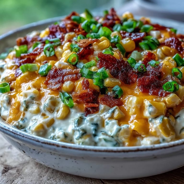 Creamy Crack Corn Dip served chilled in a bowl, surrounded by crunchy tortilla chips for dipping.