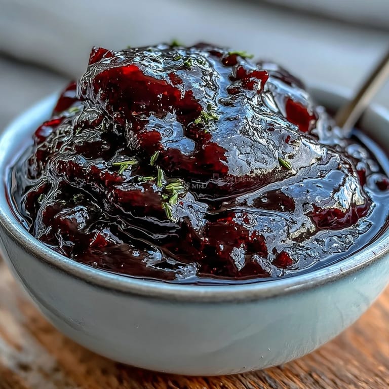 Crackers and sliced cheeses are topped with Black Currant Reduction for a colorful charcuterie board garnish.