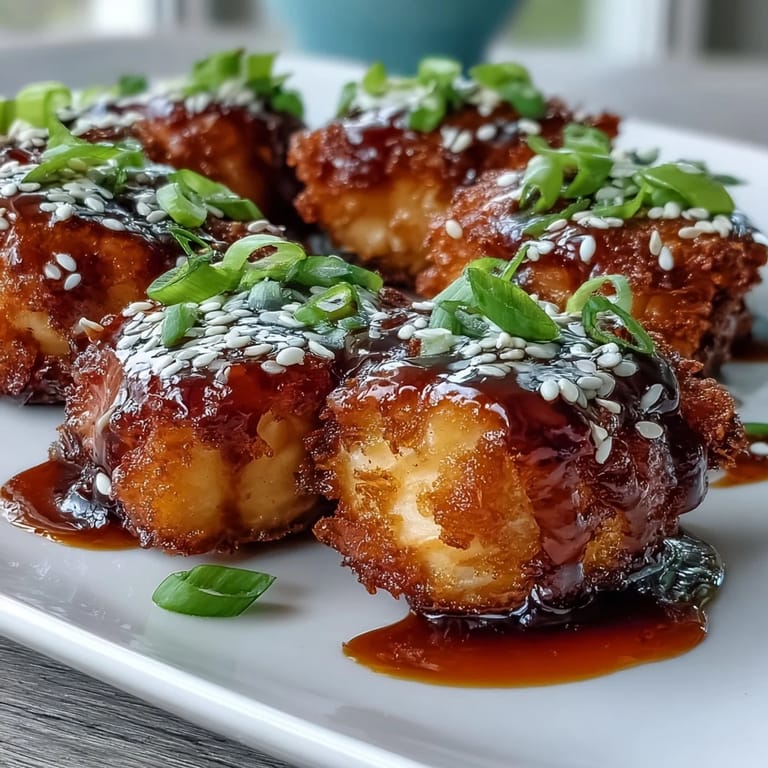 Crispy pan-seared Bang Bang Salmon Bites ready for dipping, served alongside fluffy white rice and lime wedges.