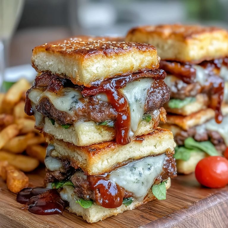 Festive American BBQ sliders and chips arranged on a snack board, perfect for baby shower celebrations or casual gatherings.  