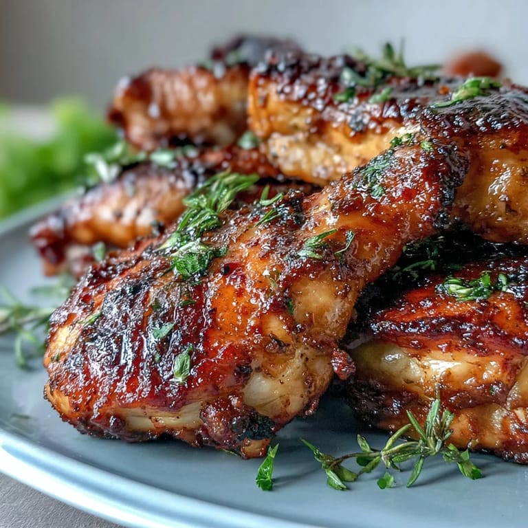 Herb-marinated chicken thighs and colorful root vegetables roast together on a sheet pan for a flavorful, easy dinner with crispy skin and tender veggies.