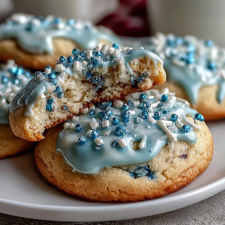 Themed sugar cookies inspired by Pure Vanilla Cookie Run Kingdom, topped with smooth royal icing and colorful designs.