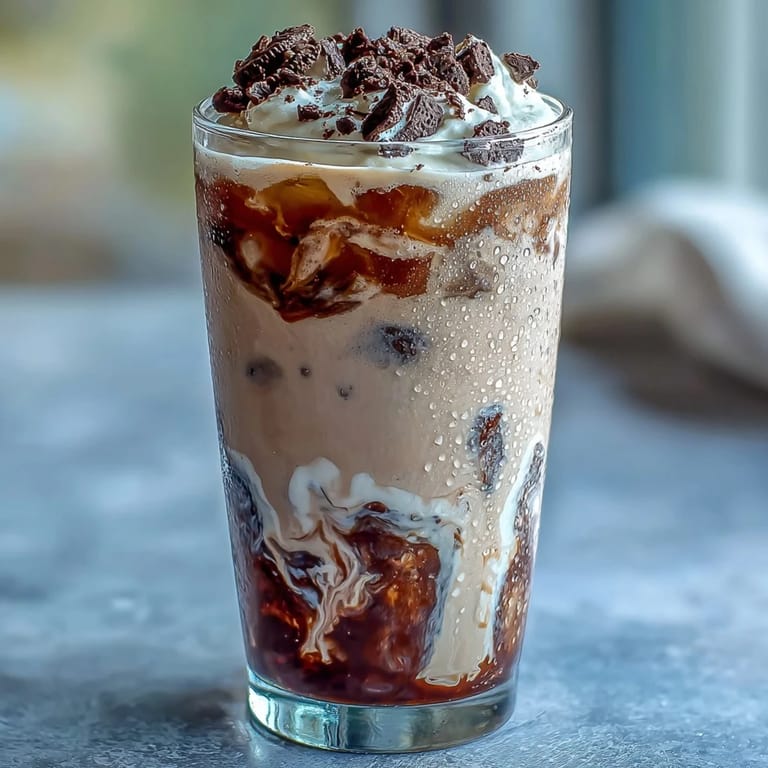 Velvety cookies-and-cream cold brew coffee combines chocolate cookie flavor with bold cold brew for a treat.