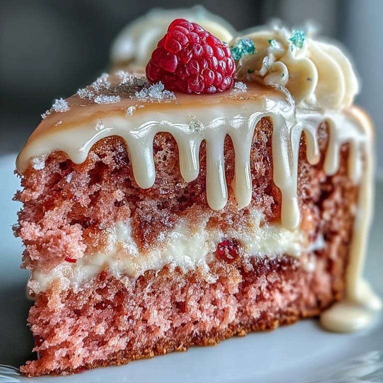 Elegant Rosé Velvet Cake: Perfectly frosted with a dazzling gold drip, ready for celebration.