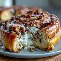 High-protein cinnamon raisin bagels topped with creamy Greek yogurt glaze, ready for a nourishing breakfast or snack.  